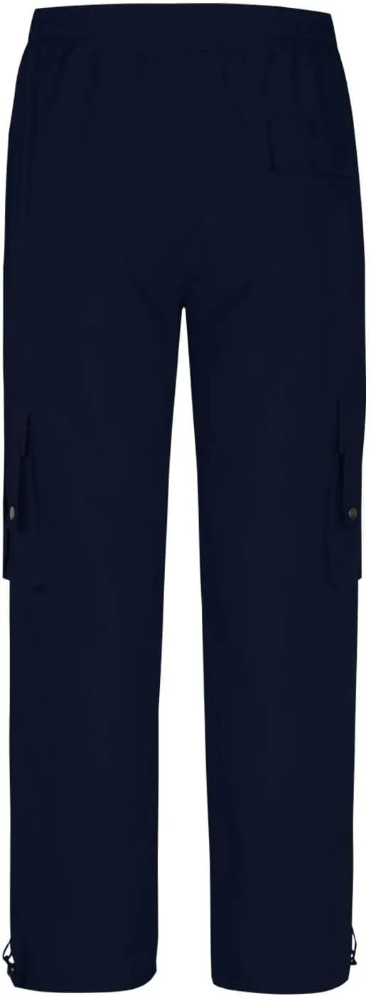 Muscularfit Men's Cargo Pants Lightweight Multi Pockets Causal Elastic Waist Loose Cotton Straight Sweatpant Outdoor Fashion