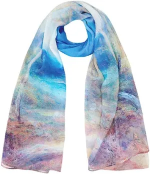MUSUMI Square Large Neck Scarf Women Long Lightweight Silk Scarf Sunscreen Shawls Digital Printed Soft Lightweight