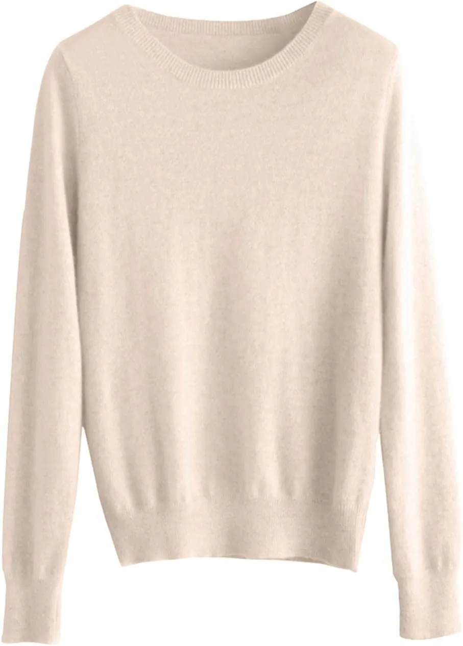NBXNZWF Womens Pullover Sweaters Long Sleeve Crewneck Lightweight Tunic Tops Cashmere Soft Cozy Woolen Knitted Sweaters