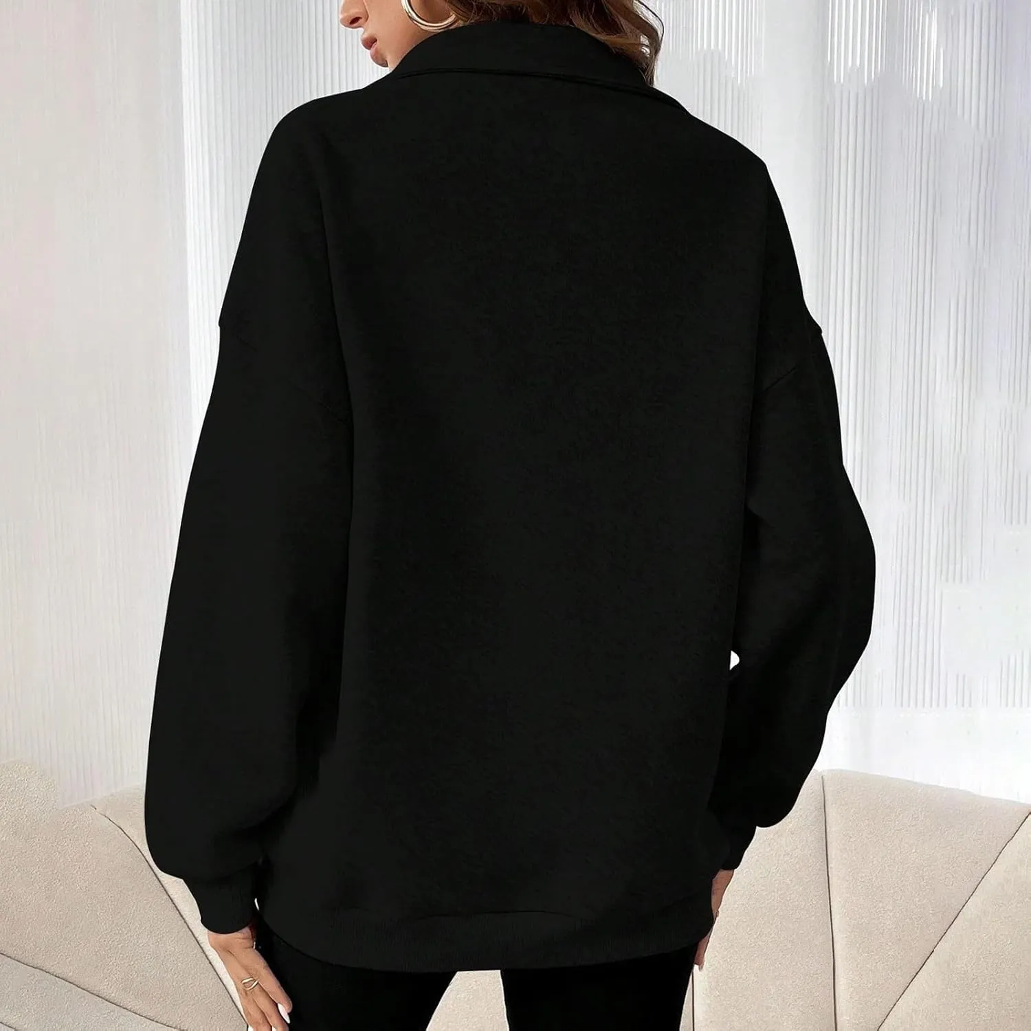 Oversized Sweatshirts for Women Half Zip Casual Loose Long Sleeve Pullover Fleece Fashion 2024 Fall outfits Clothes