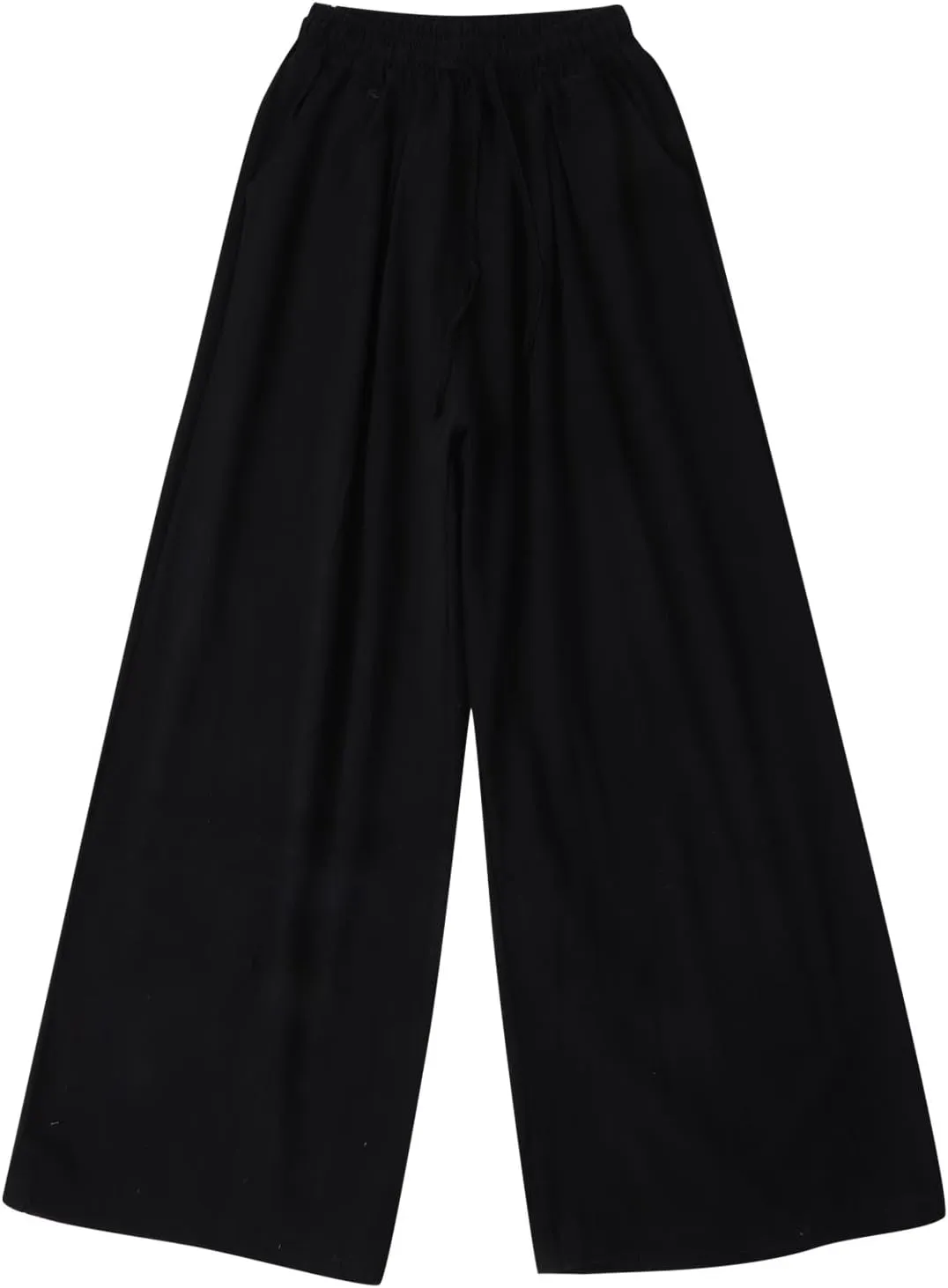 Palazzo Pants for Women Casual Plus Size Wide Leg High Waist Lounge Cotton Linen Pant 2025 Beach Gauze Summer Trouser
