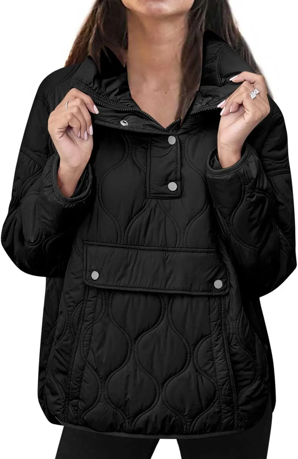 Parkas for Women Hooded Oversized Puffer Jacket Warm Thick Long Outwear 2025 Daily Casual Fashion Coat with Pocket