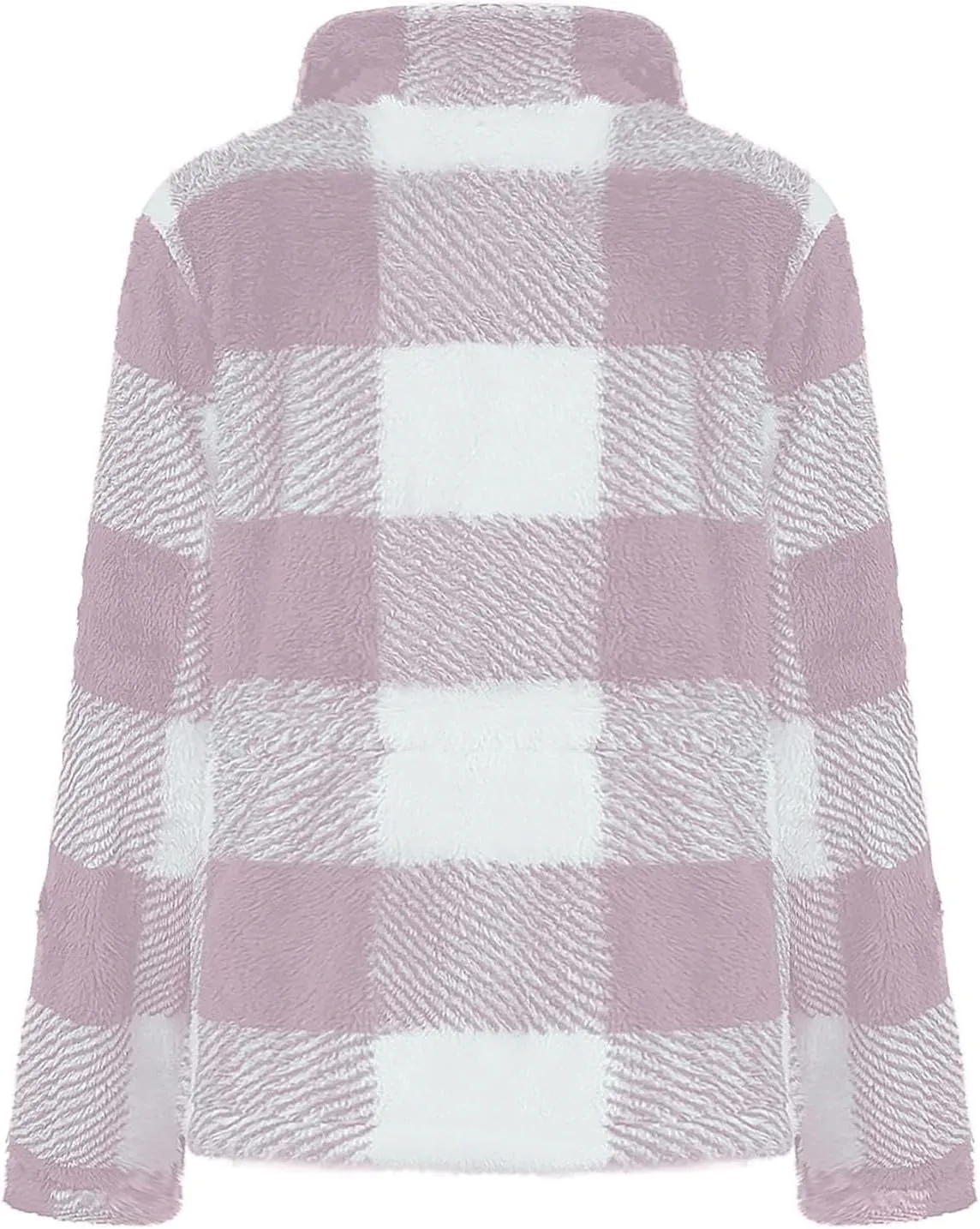 Plaid Sherpa Jacket Women with Hood Lamb Wool Hooded Coat Teddy Coat for Women Plus Size Ladies Fleece Jackets