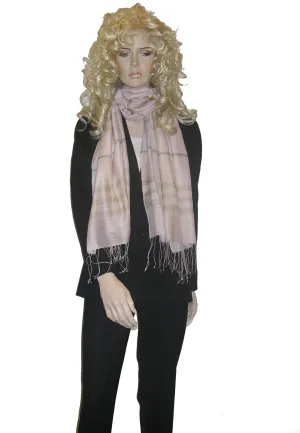 Scarf/scarves/shawl in check and plaid in Silk from Cashmere Pashmina Group