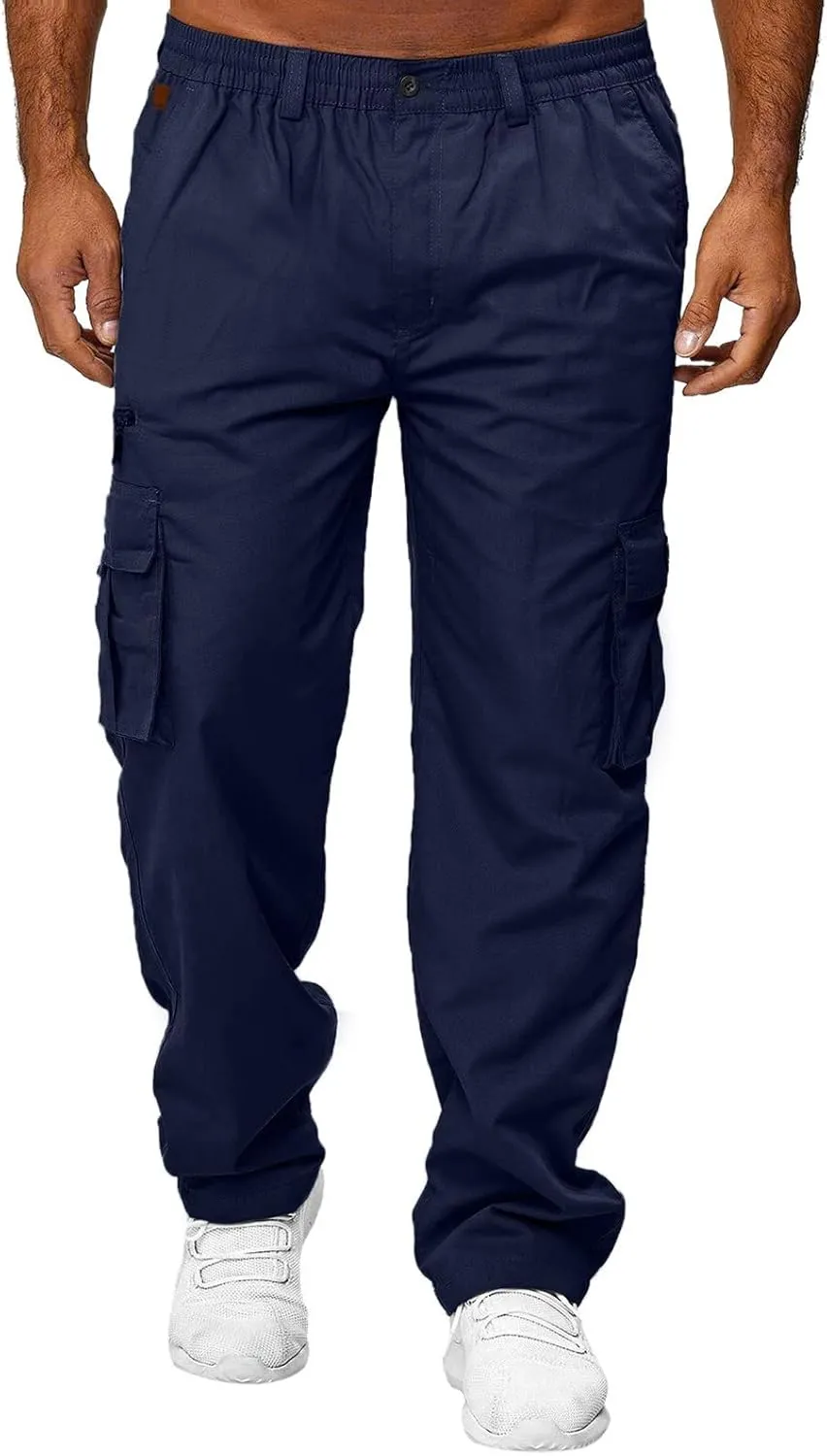 sdbrld Cargo Pants For Men Mens Lightweight Outdoor Joggers Casual Hiking Classic Pants Overalls Trousers with Pockets
