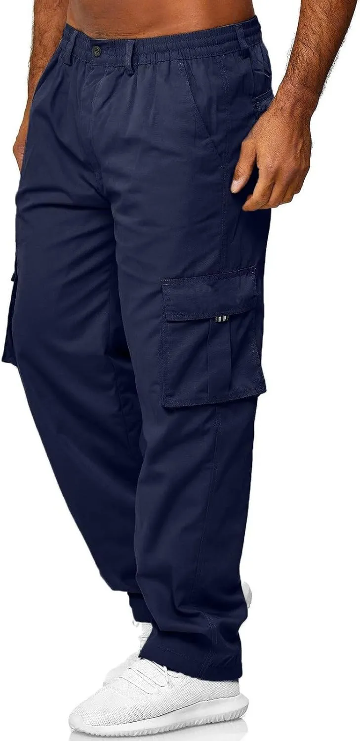 sdbrld Cargo Pants For Men Mens Lightweight Outdoor Joggers Casual Hiking Classic Pants Overalls Trousers with Pockets