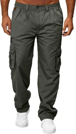 sdbrld Cargo Pants For Men Men's Lightweight Outdoor Joggers Hiking Classic Pants Fashion Overalls Trousers with Pockets