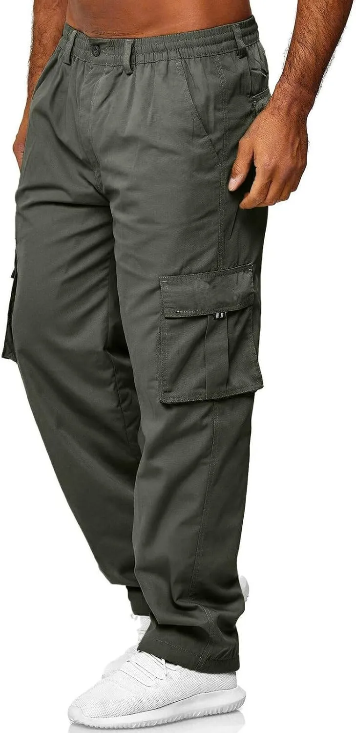 sdbrld Cargo Pants For Men Men's Lightweight Outdoor Joggers Hiking Classic Pants Fashion Overalls Trousers with Pockets