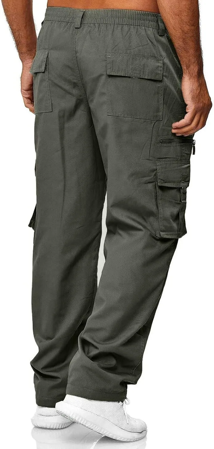 sdbrld Cargo Pants For Men Men's Lightweight Outdoor Joggers Hiking Classic Pants Fashion Overalls Trousers with Pockets
