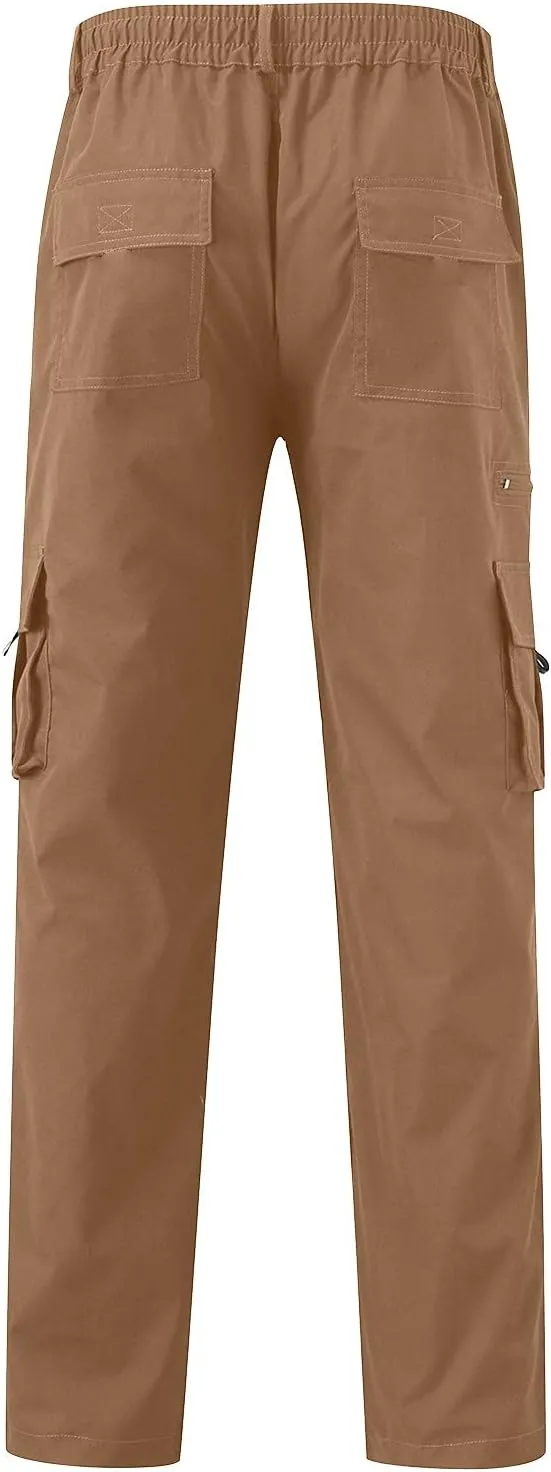 sdbrld Cargo Pants For Men Mens Outdoor Lightweight Joggers Hiking Classic Pants Trendy Overalls Trousers with Pockets