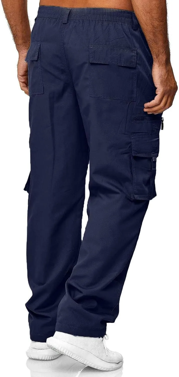 sdbrld Cargo Pants For Men Mens Outdoor Lightweight Joggers Hiking Classic Pants Trendy Overalls Trousers with Pockets