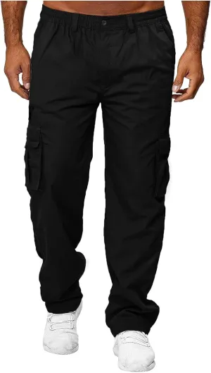 sdbrld Cargo Pants For Men Mens Outdoor Lightweight Joggers Hiking Classic Pants Trendy Overalls Trousers with Pockets