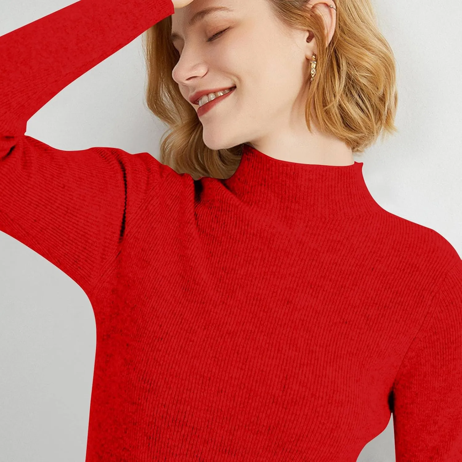 SERYU Cashmere Sweaters for Women Half Turtleneck Long Sleeve Cute Sweater Spring 2025 Trendy Outfits Knit Pullover Tops