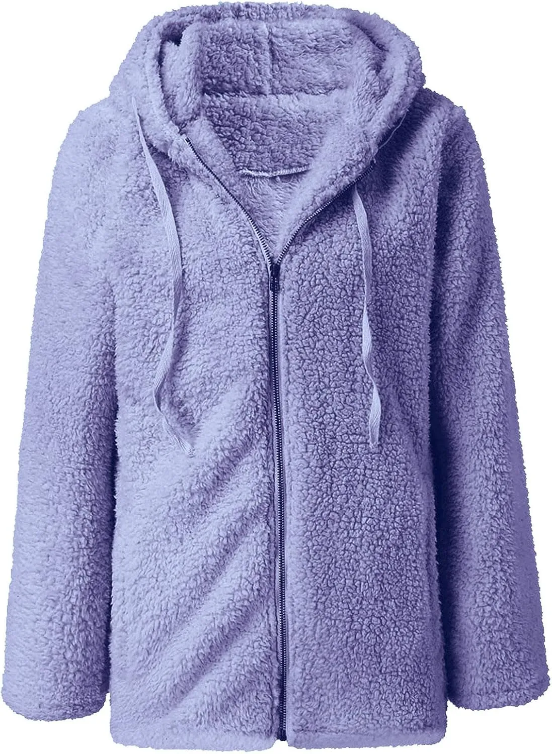 SHOPESSA Winter Coats and Jackets for Women Slouchy Sherpa Cardigan Women Sherpa Hoodies with Zipper Snow Jackets for Women