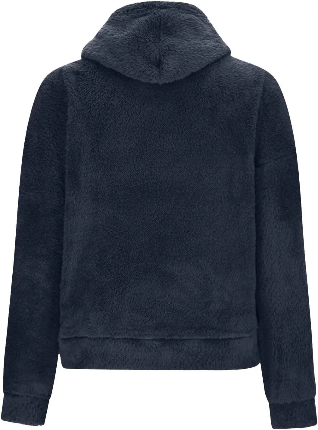 SMIDOW Women Casual Fuzzy Sweatshirt Faux Fleece Pullover Hoodies Cozy Oversized Pockets Hooded Sweatshirts Fall Fashion 2023