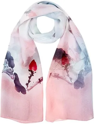 Square Large Neck Scarf Silk Scarf Ladies Digital Printed Neck Scarf Breathable Lightweight Chiffon Shawl Lightweight