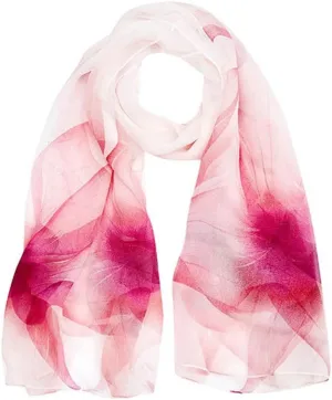 Square Large Neck Scarf Woman's Silk Scarf Digital Printed Neck Scarf Spring Breathable Chiffon Shawl Soft Lightweight