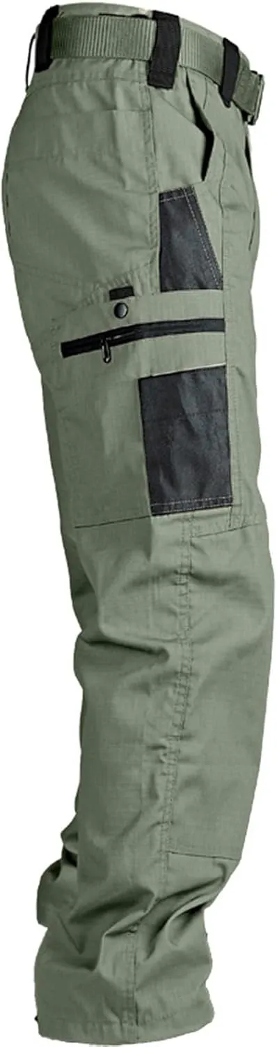 Tactical Cargo Pants for Men Lightweight Exercise Pants with Multi-Pocket Casual Slim Trousers