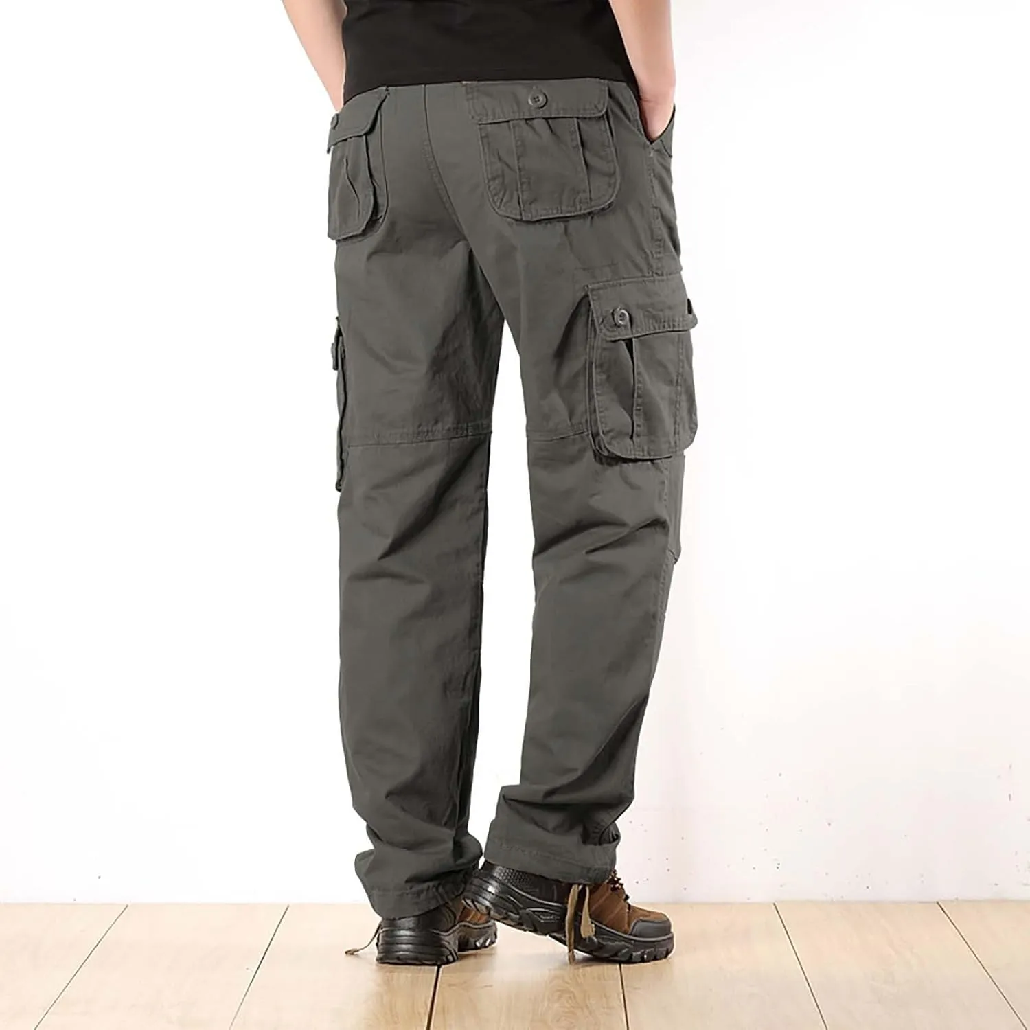 Tactical Cargo Pants for Men Stretch Workout Joggers Sweatpants Outdoor Casual Ripstop Work Military Hiking Pants