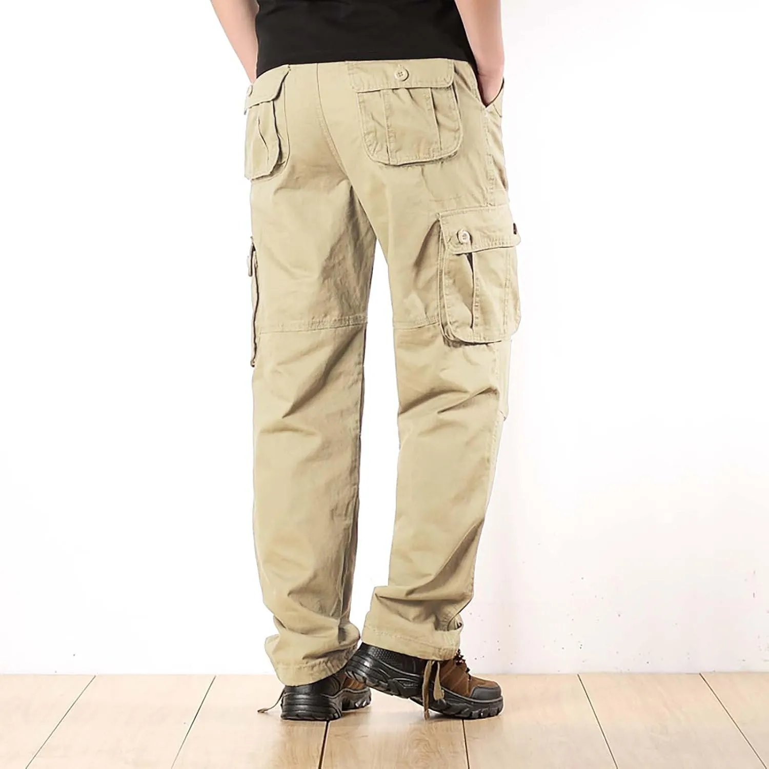 Tactical Cargo Pants for Men Stretch Workout Joggers Sweatpants Outdoor Casual Ripstop Work Military Hiking Pants