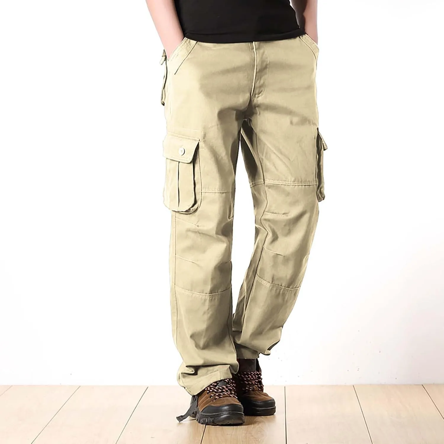 Tactical Cargo Pants for Men Stretch Workout Joggers Sweatpants Outdoor Casual Ripstop Work Military Hiking Pants