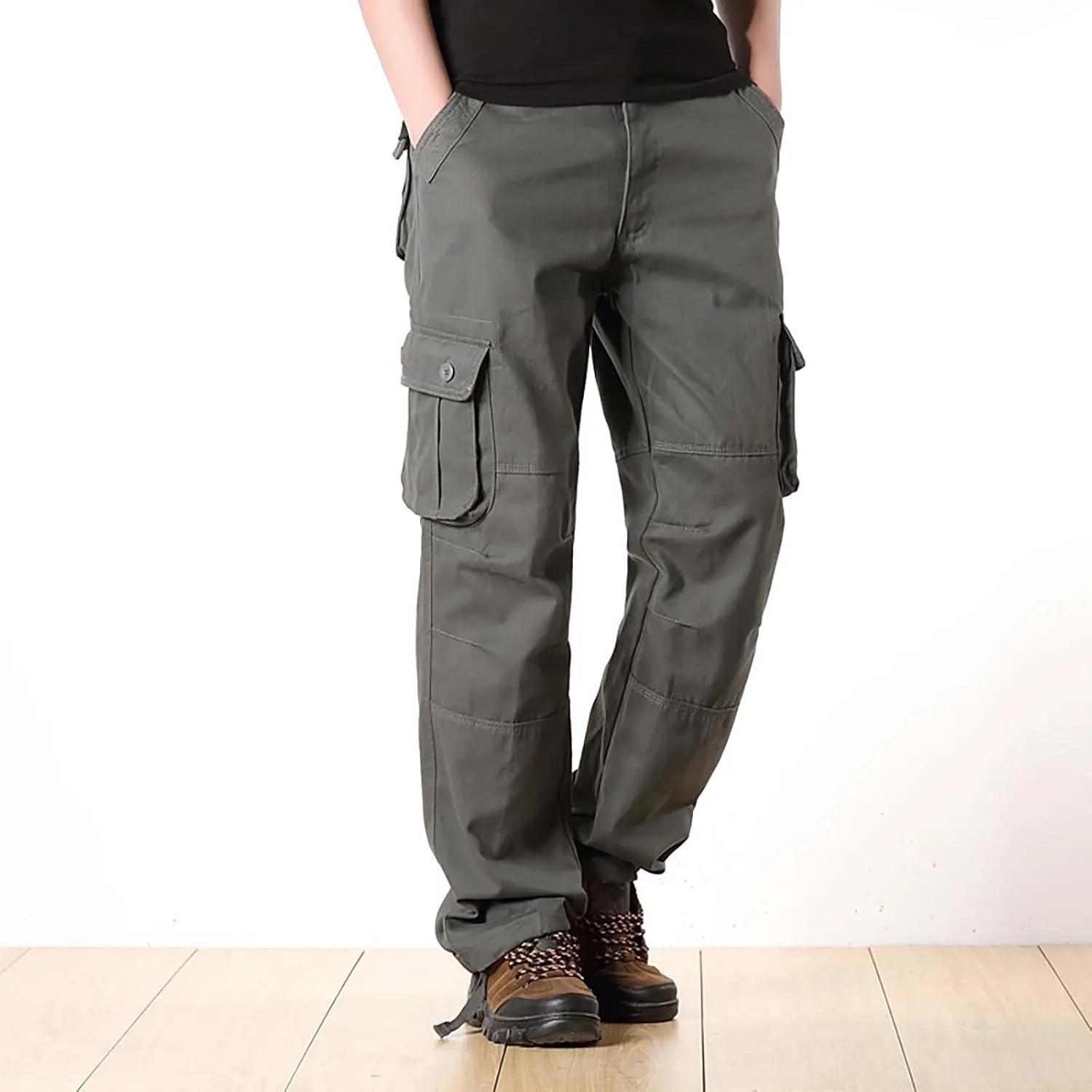 Tactical Cargo Pants for Men Stretch Workout Joggers Sweatpants Outdoor Casual Ripstop Work Military Hiking Pants