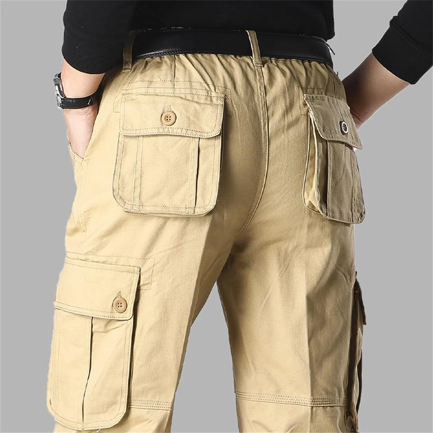 Tactical Cargo Pants for Men Stretch Workout Joggers Sweatpants Outdoor Casual Ripstop Work Military Hiking Pants