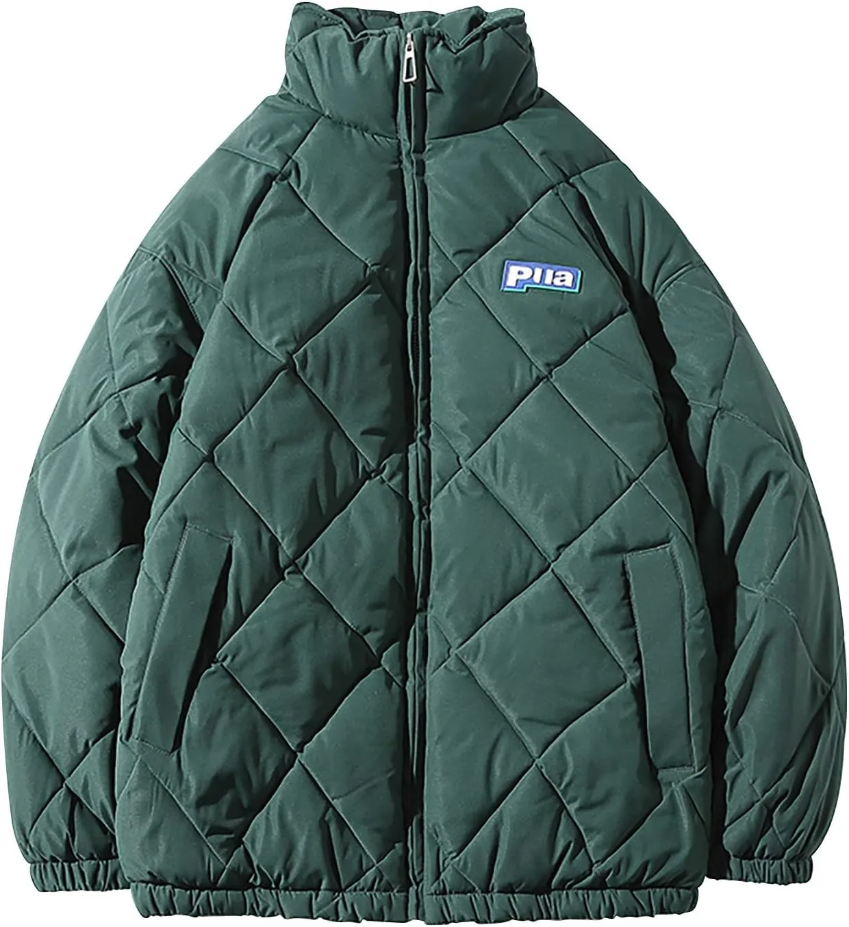 tuduoms Oversized Puffer Jacket Men's Warm Baggy Down Coat Winter Parka Thicken Padded Bubble Overcoat Snow Bomber Jackets