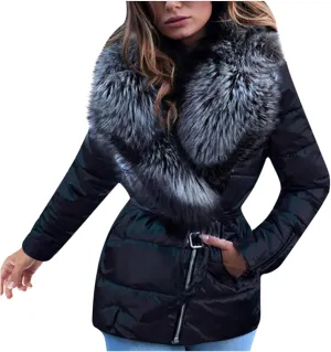 tuduoms Womens Ladies Winter Jackets Luxury Warm Shining Short Puffer Down Coats Lightweight Outerwear Zipper Parka Jacket