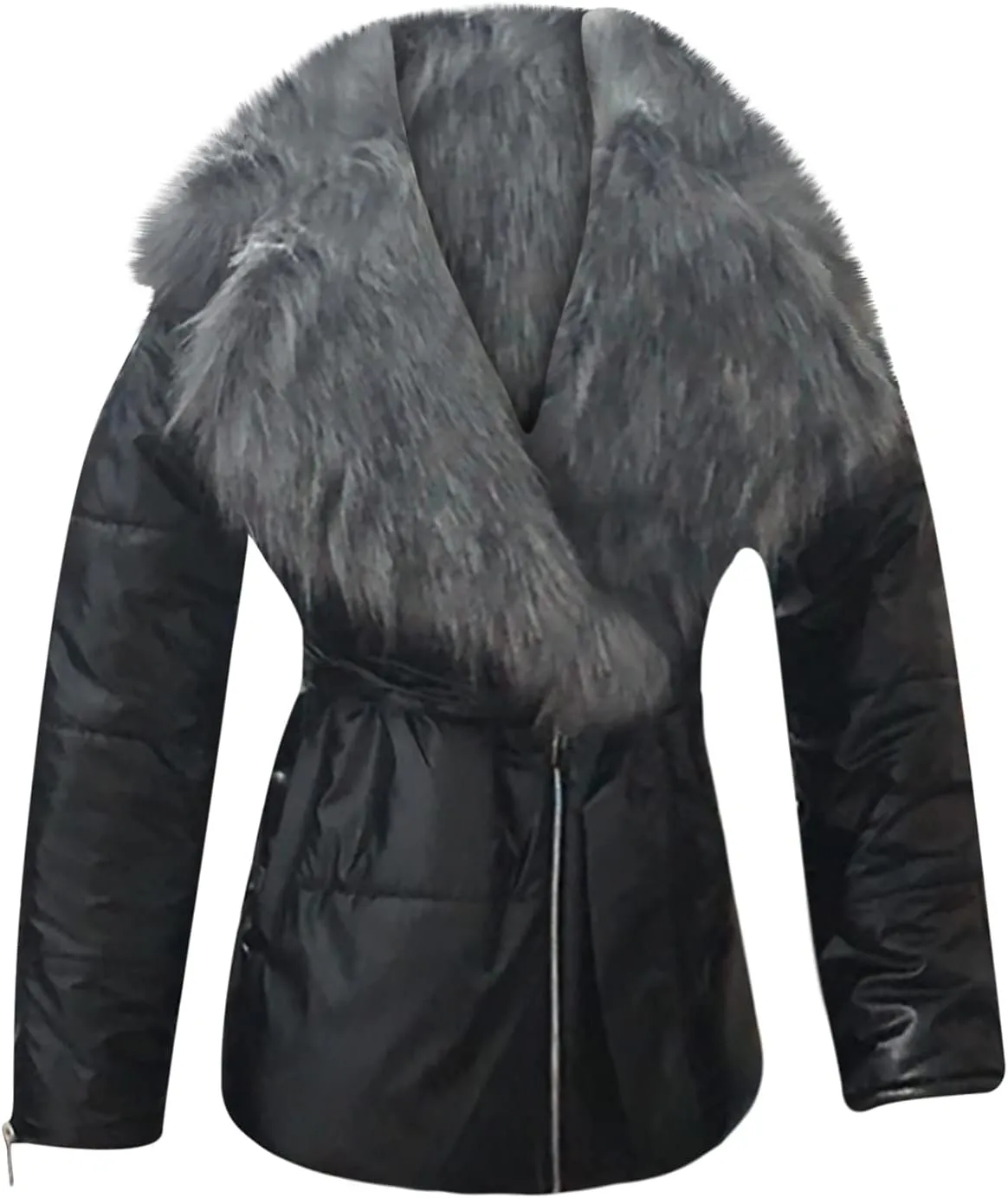 tuduoms Womens Ladies Winter Jackets Luxury Warm Shining Short Puffer Down Coats Lightweight Outerwear Zipper Parka Jacket