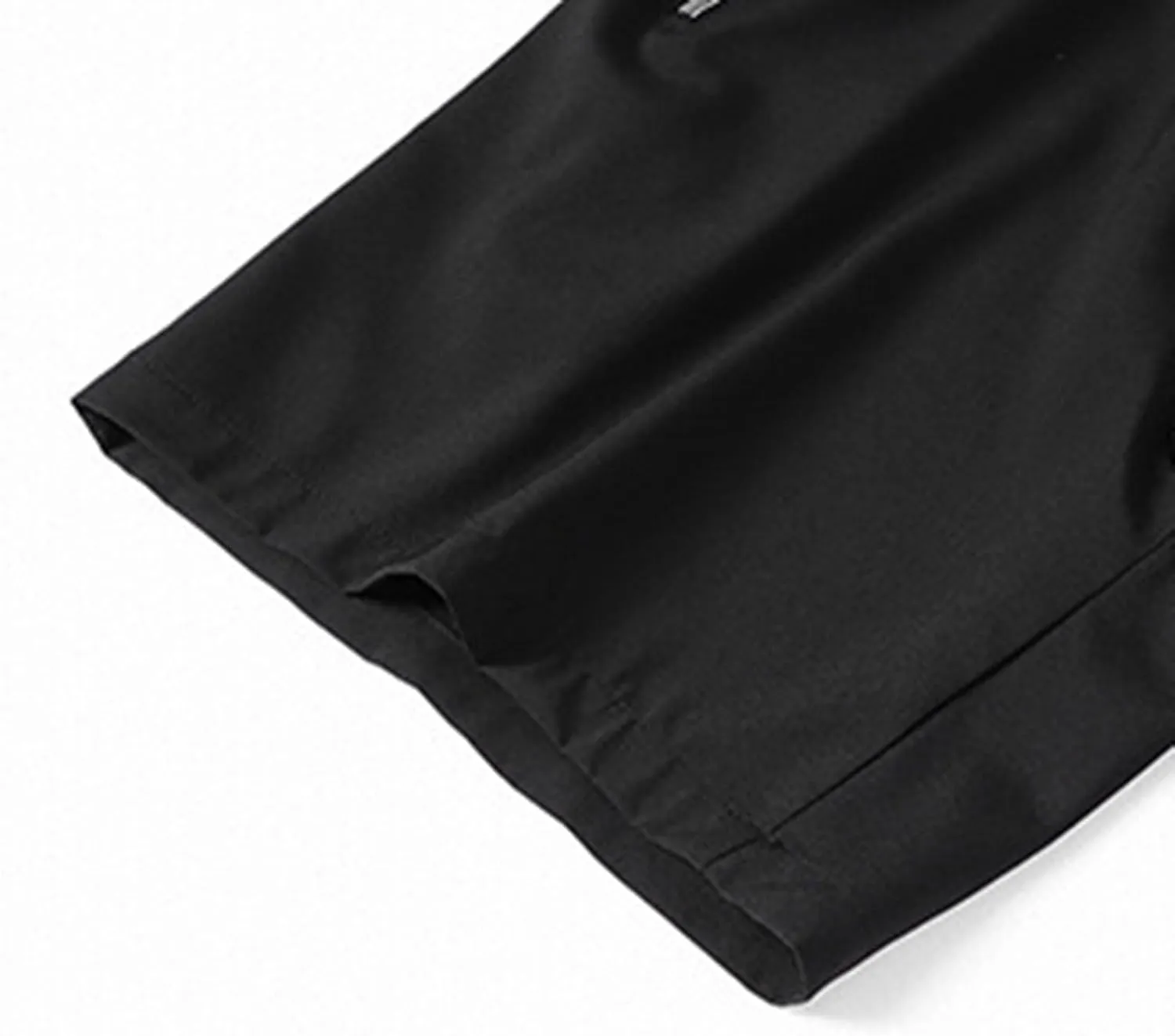 Unisex Athletic Shorts Ice Silk Quick Drying Stretch Shorts for Women Men Summer Workout Gym with Zipper Pockets