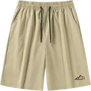 Unisex Athletic Shorts Ice Silk Quick Drying Stretch Shorts for Women Men Summer Workout Gym with Zipper Pockets