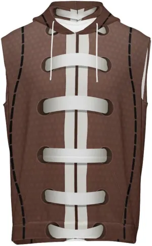 U.S. Football Closeup Men's Workout Tank Tops Sleeveless Running Shirts With Hoodie Workout Hooded