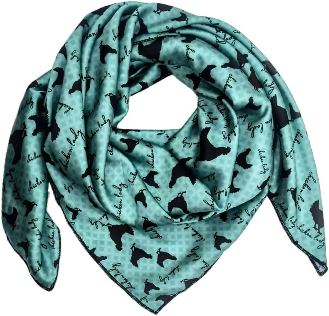 Western Cowboy Wild Rag Silk Scarf Bandana Square Silky 38'' Wild Rags, Scarves for Men & Women