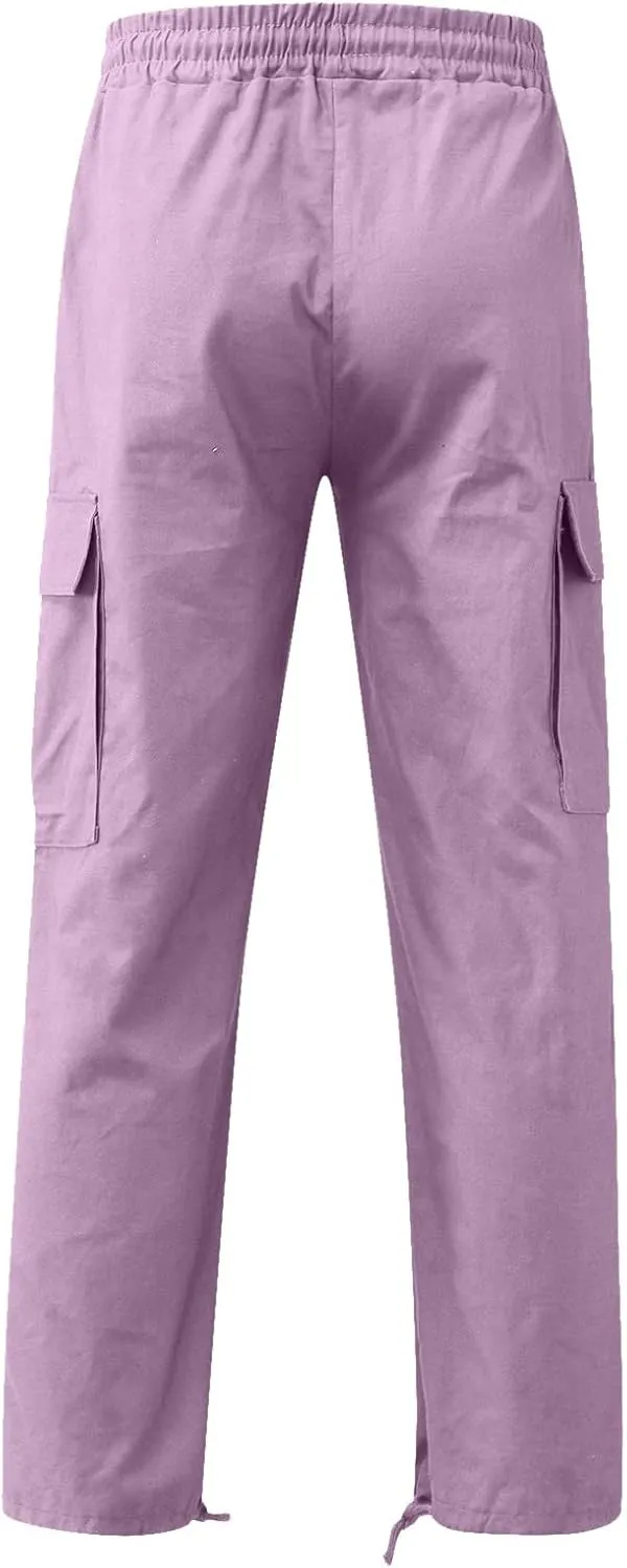 Wild Cargo Pants for Men Baggy Casual Joggers Athletic Pants Hiking Trousers Outdoor Wearing Work Track Pants with Pockets