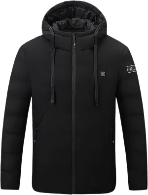 Winter Coats for Women Hooded Heated Puffer Jacket Casual Long Sleeve Heating Pocket Outwear 2024 Fashion Warm Outfits