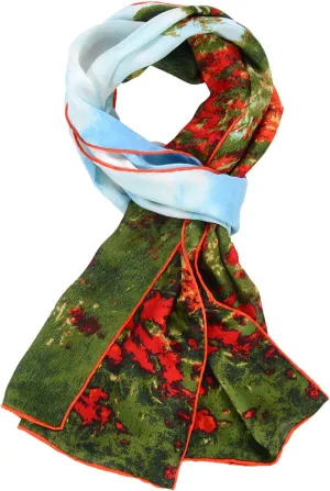 Women 100% Silk Scarves Van Gogh Painted Scarf