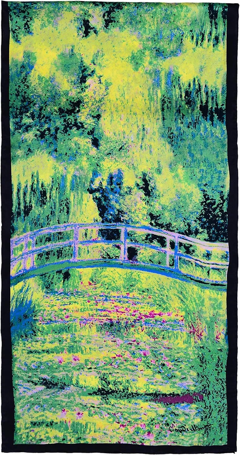 Women 100% Silk Scarves Van Gogh Painted Scarf