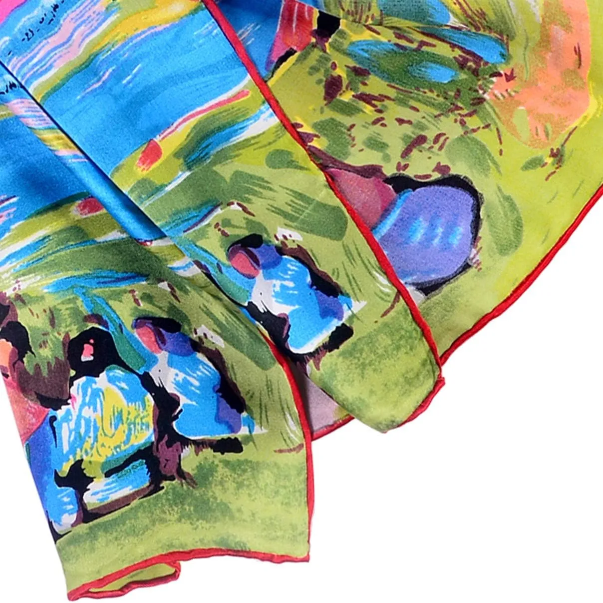 Women 100% Silk Scarves Van Gogh Painted Scarf