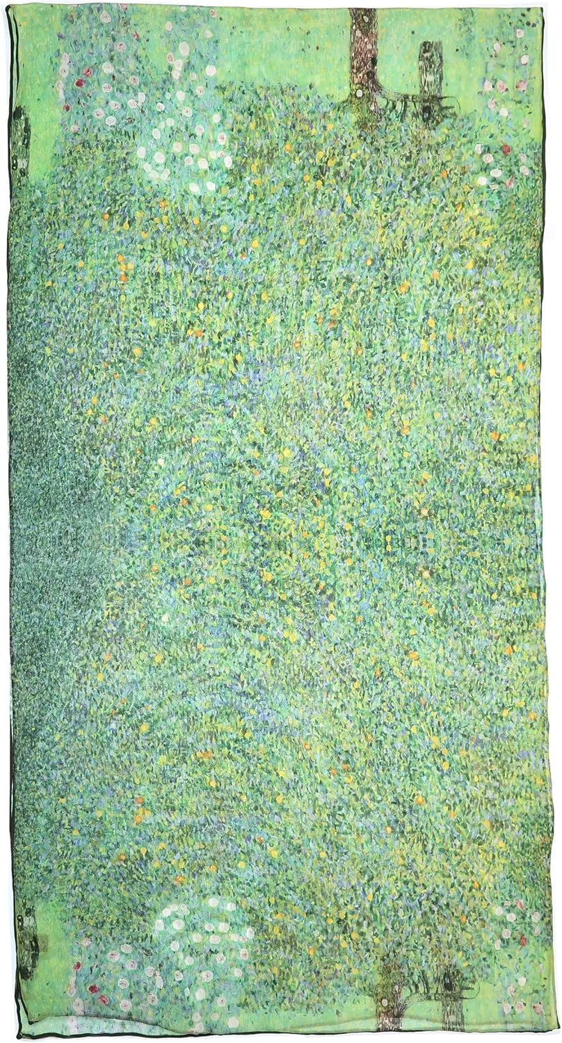Women 100% Silk Scarves Van Gogh Paul Gauguin Monet Painted Scarf