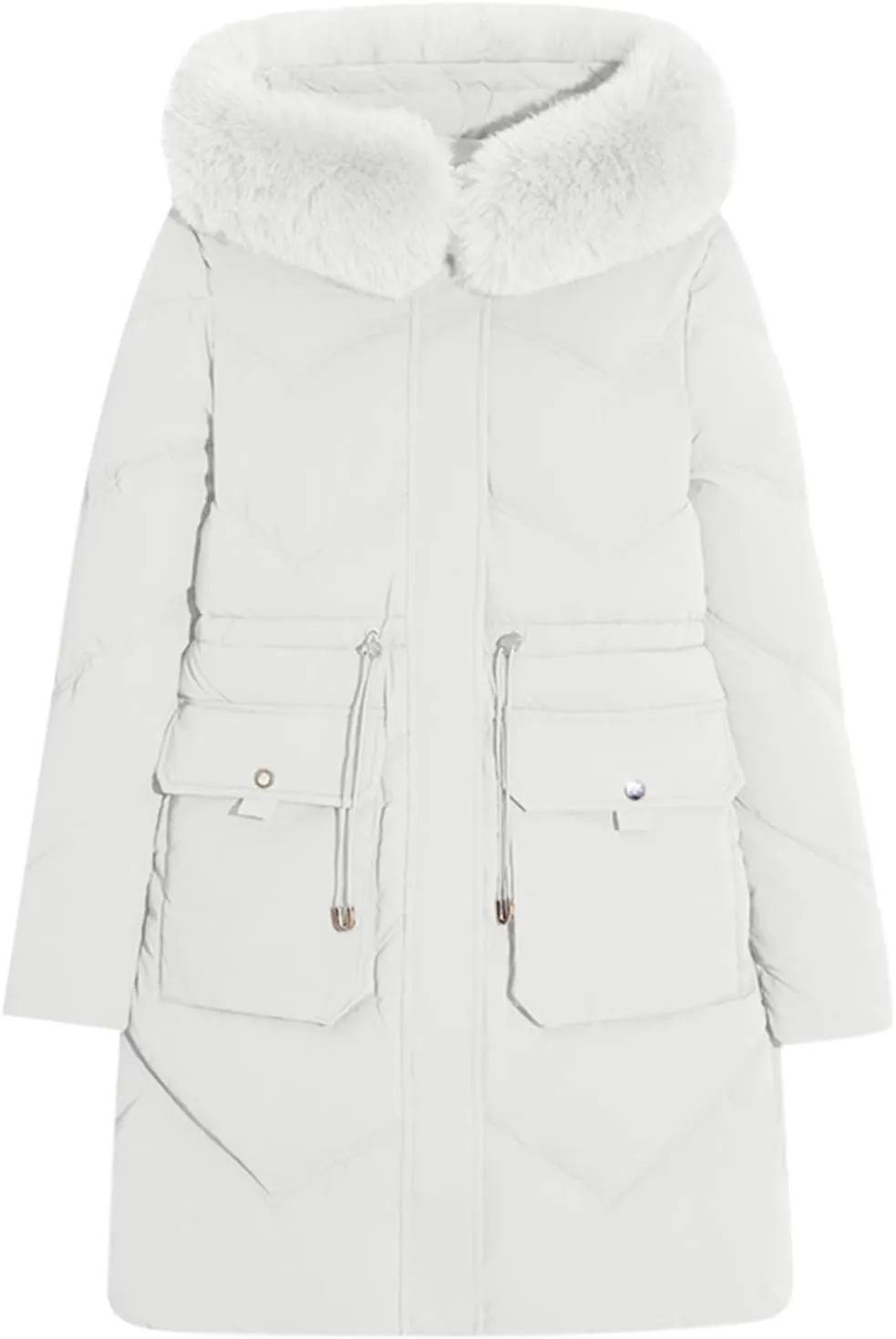 Women Winter Coats Long Hooded Lightweight Puffer Jackets Plus Size Thicken Quilted Jackets Parkas Down Coats Outerwear