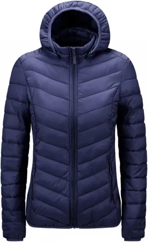 Women Winter Cotton Jacket Coat Lightweight Bubble Pleated Slim Fit Detachable Hooded Down Jackets Puffer Overcoat