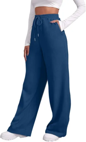 Womens Baggy Sweatpants Elastic High Waist Wide Leg Workout Athletic Joggers Pants 2025 Trendy Drawstring Yoga Pants