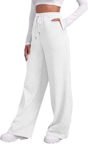 Womens Baggy Sweatpants Elastic High Waist Wide Leg Workout Athletic Joggers Pants 2025 Trendy Drawstring Yoga Pants