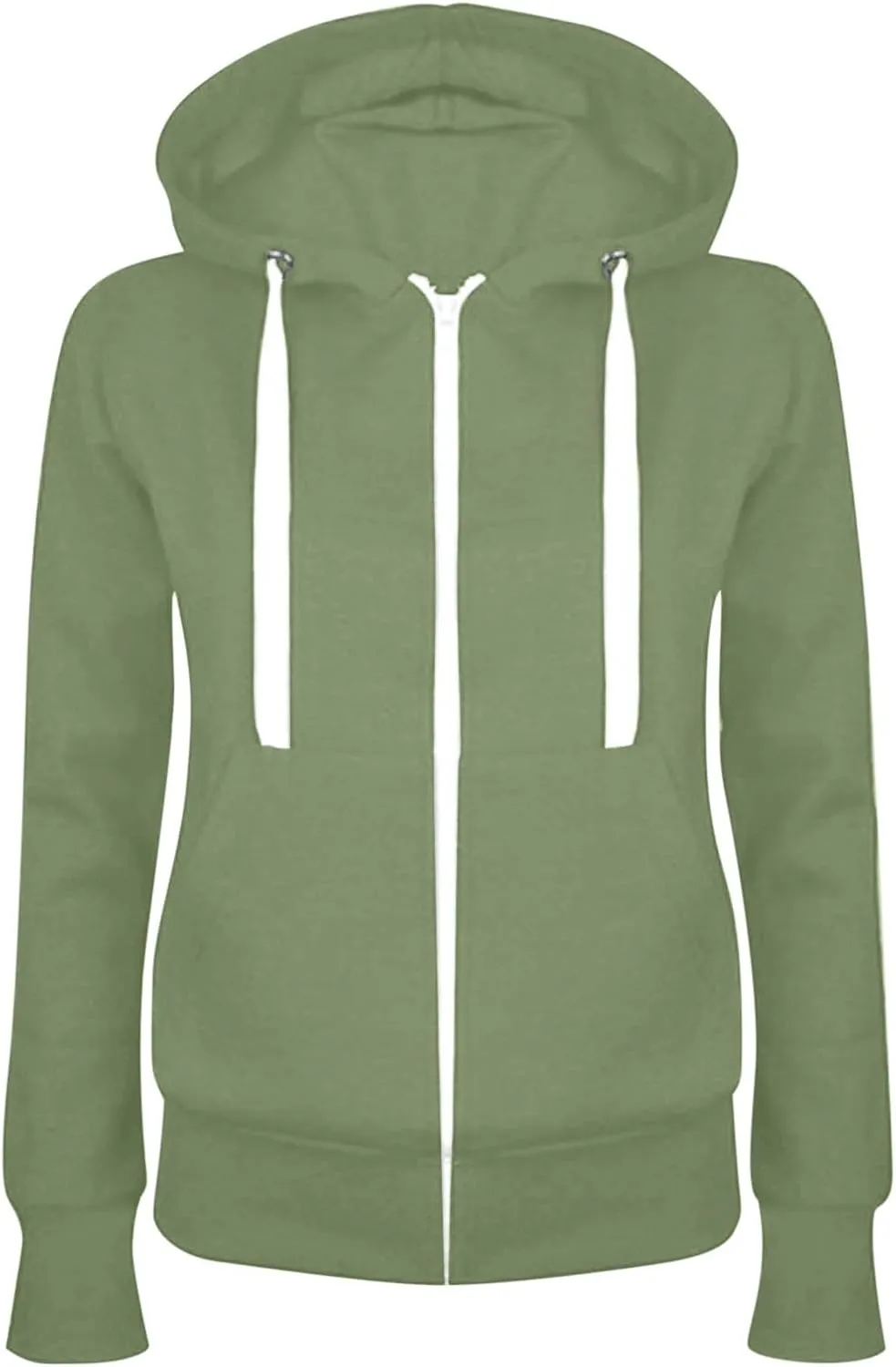 Womens Fall Fashion 2023 Casual Zip up Hoodie Jackets Solid Color Sweatshirts Jackets Trendy Y2k Hoodies with Pocket