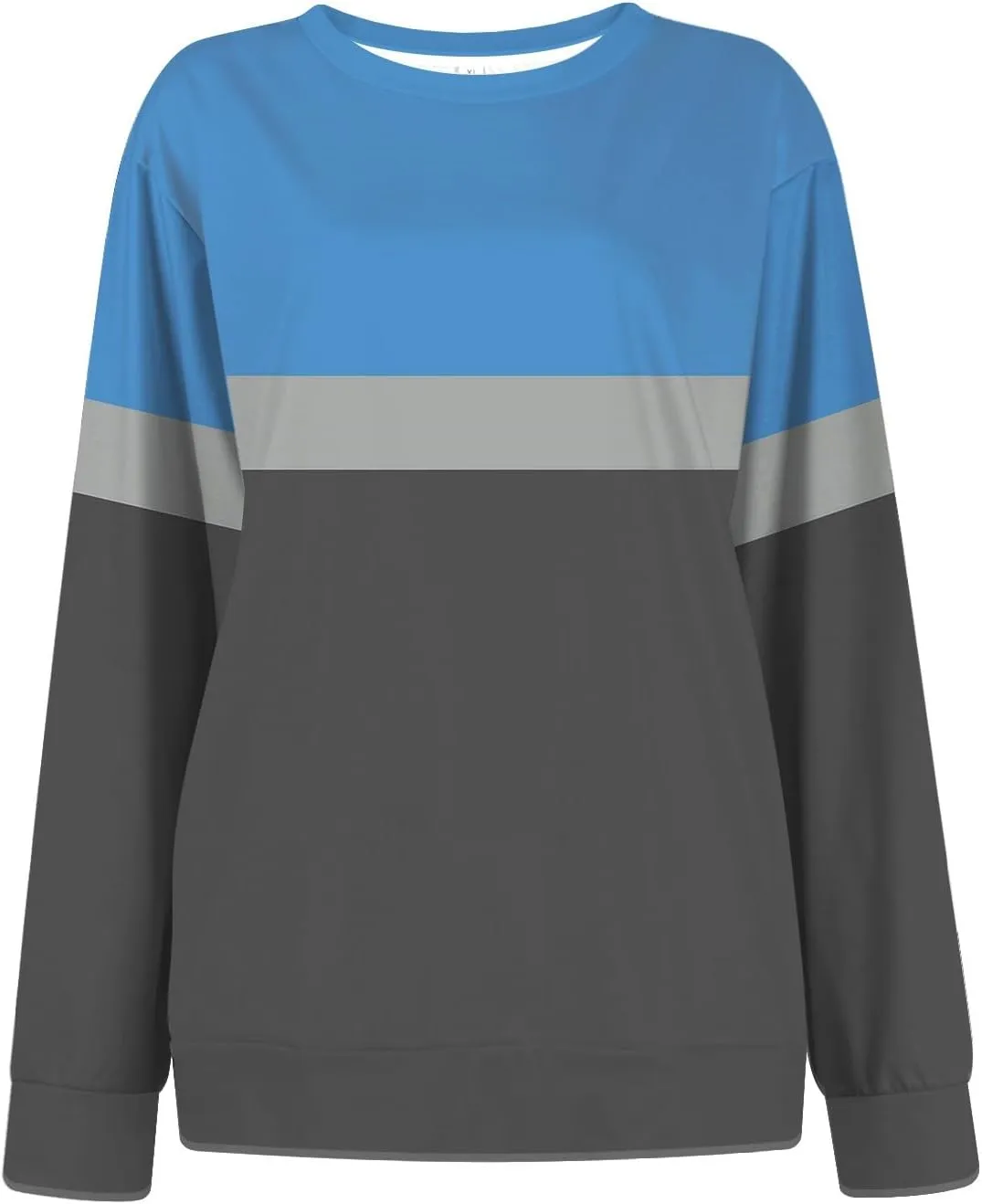 Women's Fashion Casual Long Sleeve T-Shirt Top Printed Stripe with Pocket Sweatshirt Pullover
