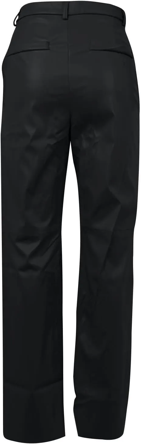 Women's Faux Leather Pants Button Straight Leg Trousers with Pockets Solid Color Retro Versatile High Waisted Pants