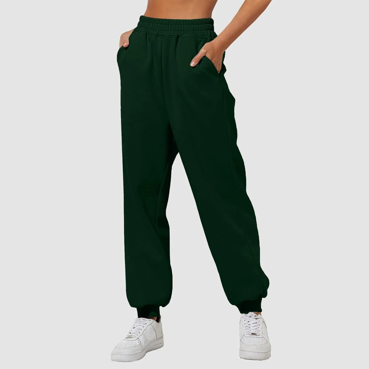 Womens High Waisted Baggy Sweatpants 2024 Fall Jogger Pants Y2k Trendy Lounge Trousers with Pockets Comfy Yoga Pants