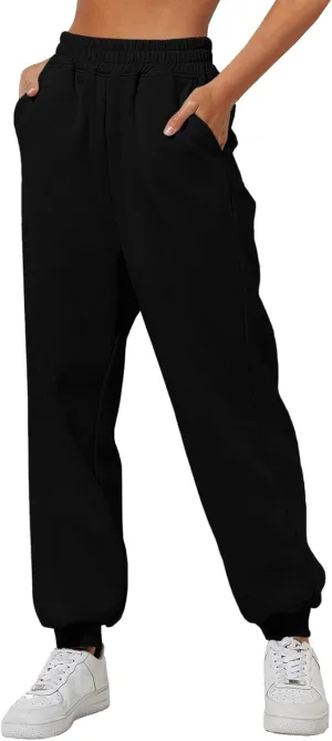 Womens High Waisted Baggy Sweatpants 2024 Fall Jogger Pants Y2k Trendy Lounge Trousers with Pockets Comfy Yoga Pants