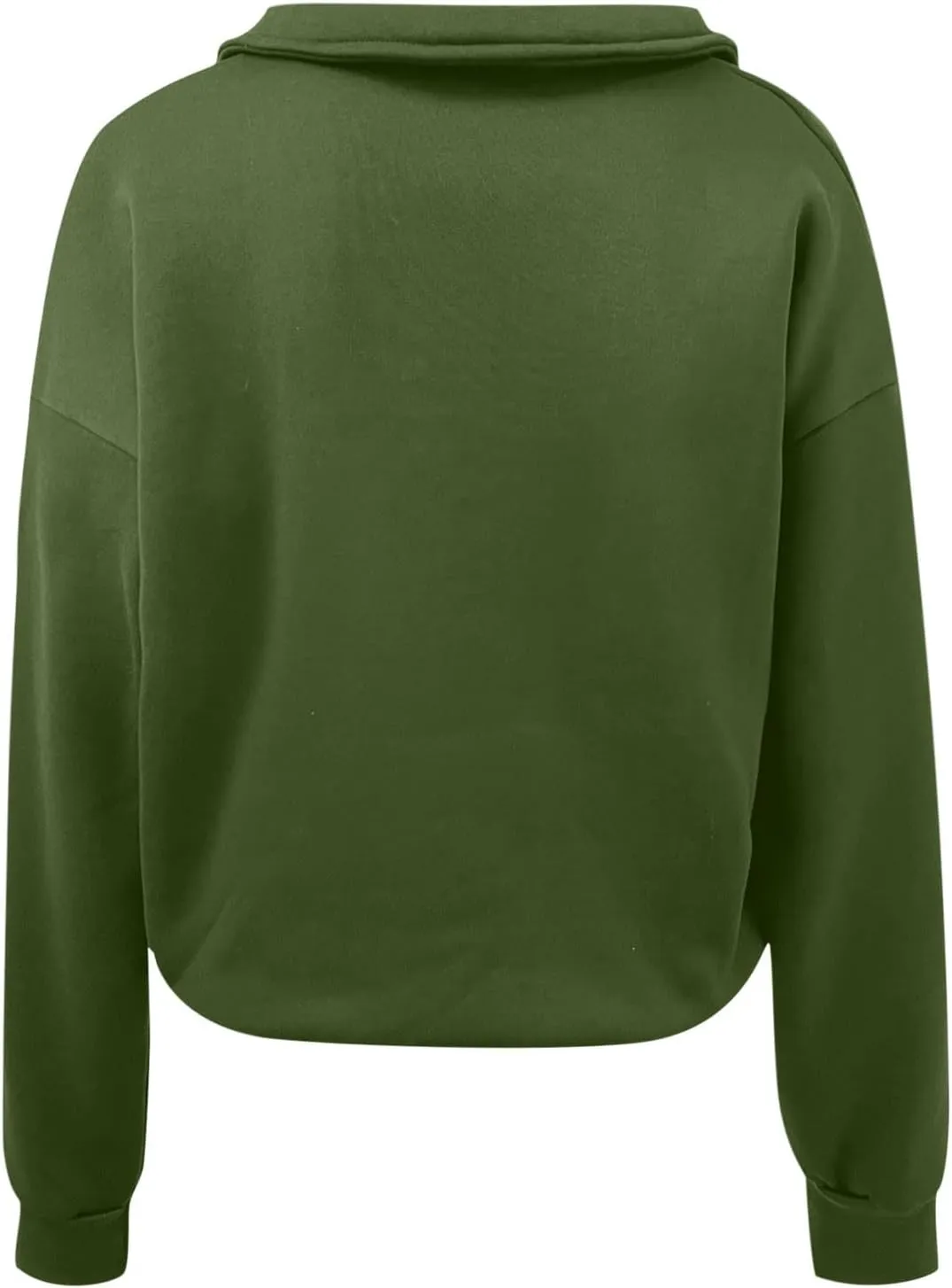 Womens Quarter Zip Pullover High Neck Sweatshirt Cropped Fleece Lined Long Sleeve Casual Tops Fall Winter Clothes